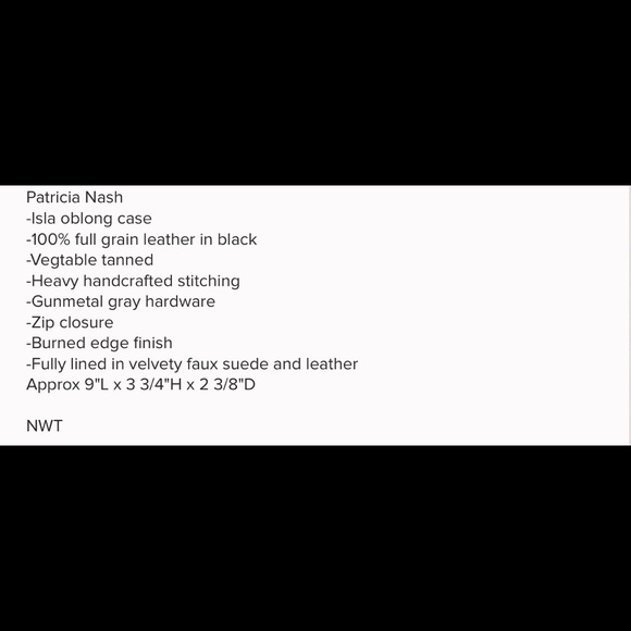 Patricia Nash Isla Oblong Black Leather Case - Picture 5 of 6